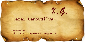 Kazai Genovéva névjegykártya